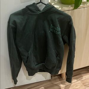 Broken Planet Logo Basics Boxy Hoodie Size xx-small Emerald Green